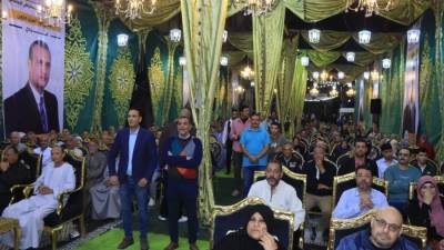 شبين الكوم تشهد مؤتمرا جماهيريا حاشدا لدعم مرشح المصري الديموقراطي بانتخابات النواب