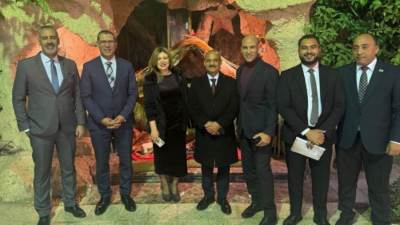 وفد من قيادات حزب العدل لتهنئة بطريركية الأقباط الكاثوليك بعيد الميلاد المجيد